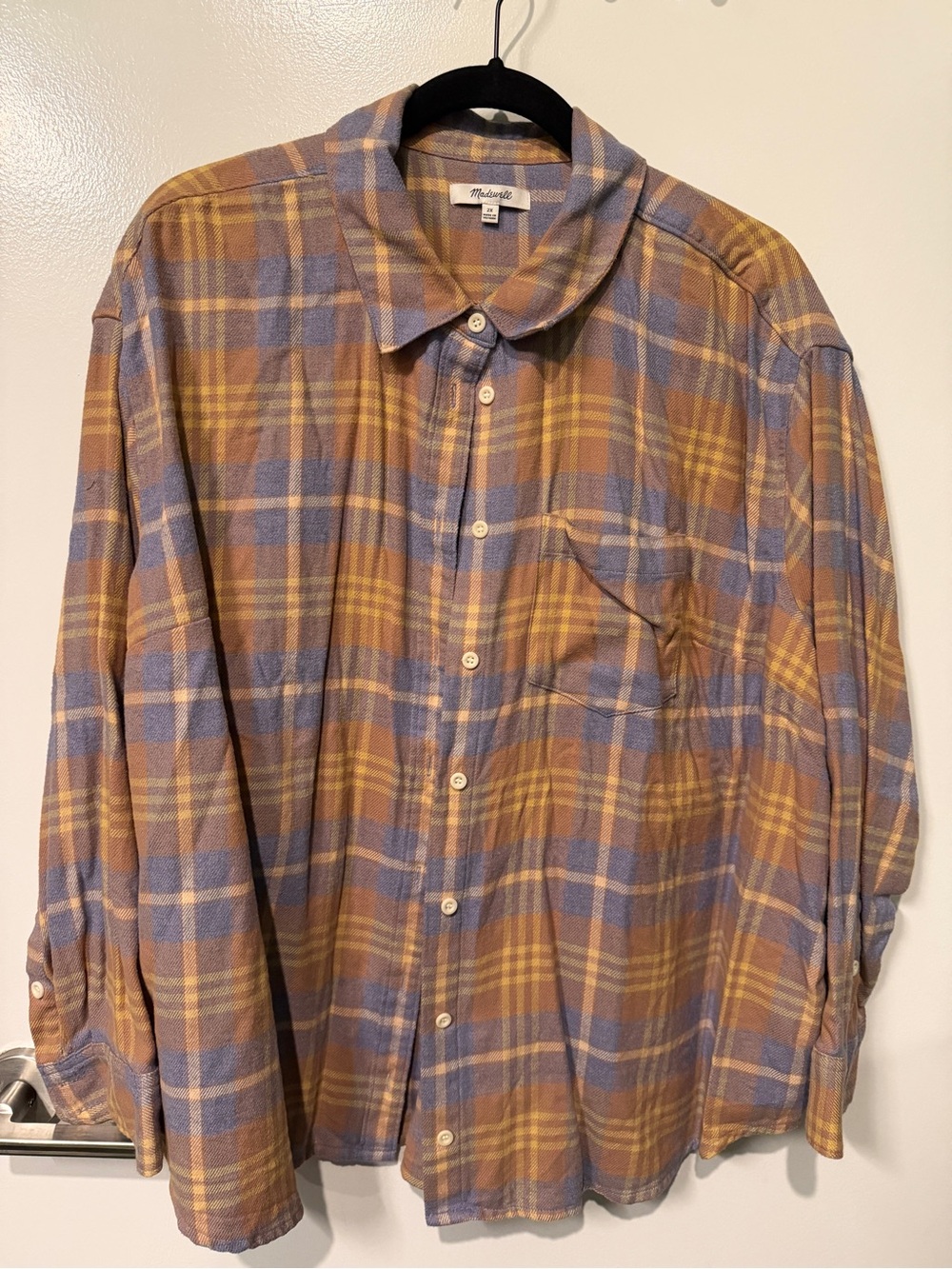 Madewell Plaid Button-Down Shirt in Yellow & Blue